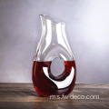 buatan tangan 1.5L Clear Glass Wine Decanter dengan Lubang